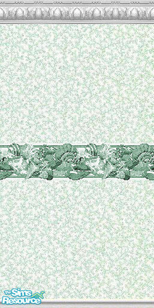 Sims 2 — K8SSeaShellGreenWLL09 by Kate139 — A set of 15 Walls and 4 Floors. Painted and Papered Walls with Sea Coral