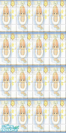 Sims 2 — Precious Moments Vinyl Tile by Lorah — A Precious Moments toddler king vinyl tile paneling. Looks really good