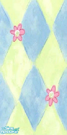 Sims 2 — Wonderwall by Goldiloxx — Pretty Children's wall.