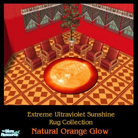 Sims 2 — Extreme Ultraviolet Sunshine Floor Rug ( by oldmember_Sim2Fanatic — This extreme ultraviolet sunshine natural