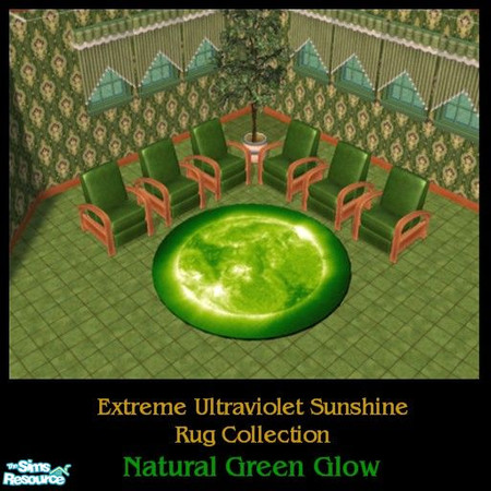 Sims 2 — Extreme Ultraviolet Sunshine Floor Rug ( by oldmember_Sim2Fanatic — This extreme ultraviolet sunshine natural