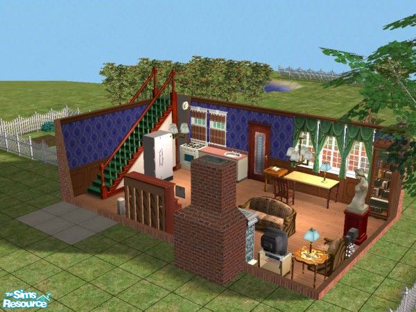Sims 2 — TS1 House by DiabloII — Well here is Miss Missys housse form Unleashed. WEll I have tryed too recreate the house