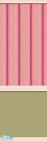 Sims 2 — GR - Stripes & Sage by Simaddict99 — Stripped wallpaper paired with sage and trimmed with blush wood.