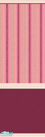 Sims 2 — GR - Stripes and Wine by Simaddict99 — Striped wallpaper paired with wine and trimmed with blush wood.