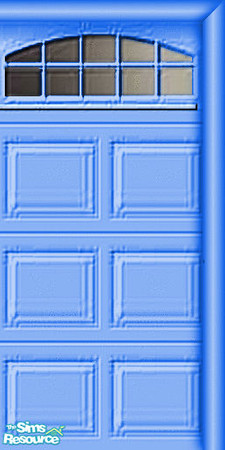 Sims 2 — Lt. Blue Garage Door - Right by Raveena — This is the right piece for the garage door. You need all 3 pieces to