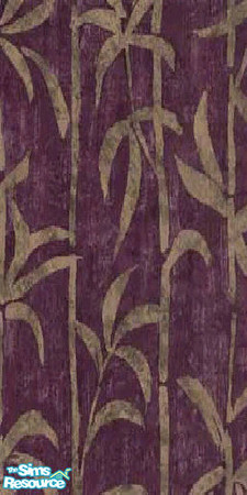 Sims 2 — Asian Bamboo by Goldiloxx — Stunning mauve Asian Bamboo style wallpaper.