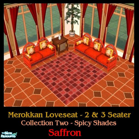Sims 2 — Merokkan Loveseat 2 & 3 Seater - Collect by oldmember_Sim2Fanatic — Are you looking for some new spicy