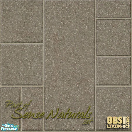 Sims 2 — Sense Naturals Living, Floor by BetterbeSim — Serenity in basics; natural colors and honest materials. Stone