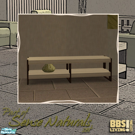 Sims 2 — Sense Naturals Living, Sidetable by BetterbeSim — Serenity in basics; natural colors and honest materials.