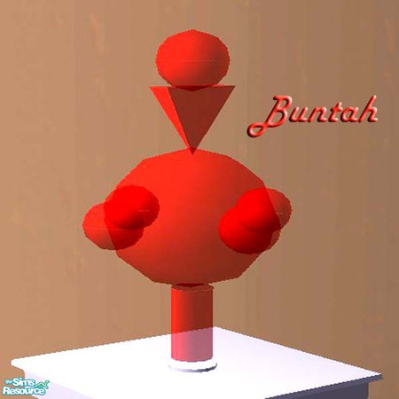 Sims 2 — Ebay Sculpture - RED GLASS by buntah — This is a recolor of the ebay sculpture (minus the haunted face)