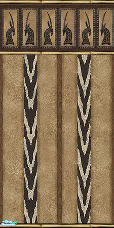 Sims 2 — Tribal Set - Tb Wall 2 by Halfcreek — created by Halfcreek