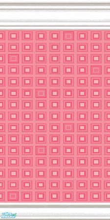 Sims 2 — jsf2CottageRetroL5 by jsf — Pink, pink and more pink boxes in an allover pattern held in my Cottage mouldings.