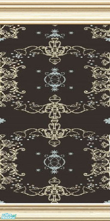 Sims 2 — jsf2PLFilagreeRetro by jsf — Simple ParkLane mouldings hold an intricate filagree patterned wallpaper with
