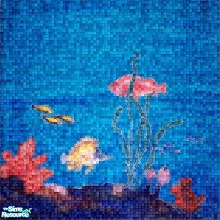 Sims 2 — Mural Oceanik by Lady_Venera — Mural for bath