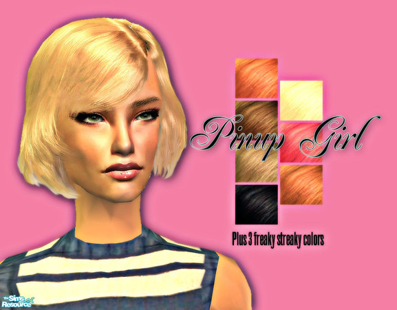 Sims 2 — Pinup Girl Hairstyle by Morphisha — Based on a Peggysims mesh it is the perfect hair for your pinup girls. I
