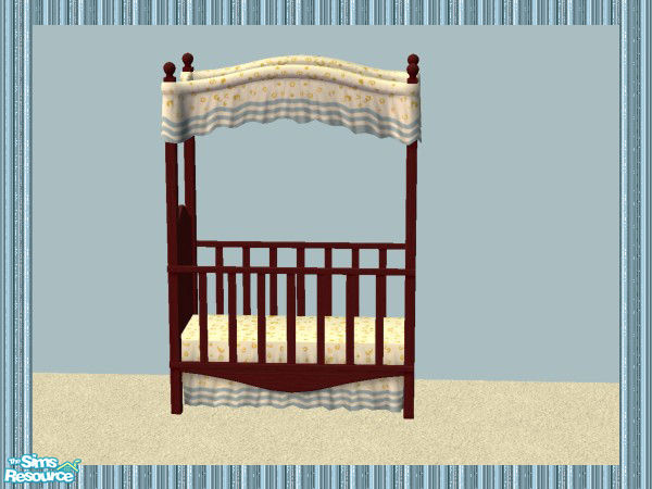Sims 2 — Mahogany Nursery (Boys) - Canopy Crib by SQK — Nursery items that came with Freetime recolored to a beautiful