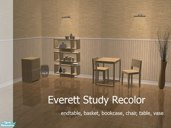 Sims 2 — Everett Study Recolor by Newtlco — This is a recolor set.Please, first download the mesh below to see my recolor