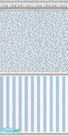 Sims 2 — K8SSeaShellBlueWLL15 by Kate139 — A set of 15 Walls and 4 Floors. Painted and Papered Walls with Sea Coral