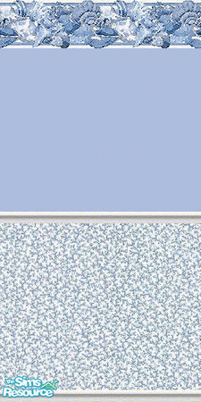 Sims 2 — K8SSeaShellBlueWLL12 by Kate139 — A set of 15 Walls and 4 Floors. Painted and Papered Walls with Sea Coral