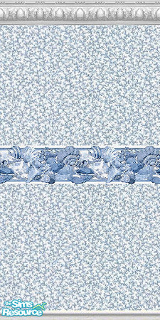 Sims 2 — K8SSeaShellBlueWLL09 by Kate139 — A set of 15 Walls and 4 Floors. Painted and Papered Walls with Sea Coral