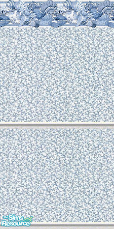 Sims 2 — K8SSeaShellBlueWLL06 by Kate139 — A set of 15 Walls and 4 Floors. Painted and Papered Walls with Sea Coral