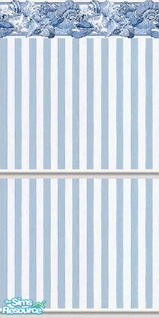 Sims 2 — K8SSeaShellBlueWLL05 by Kate139 — A set of 15 Walls and 4 Floors. Painted and Papered Walls with Sea Coral