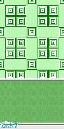 Sims 2 — 70s ish Green wall by hatshepsut — by Hatshepsut