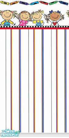 Sims 2 — KC_Red Top by Astarta — Wallset for kids.