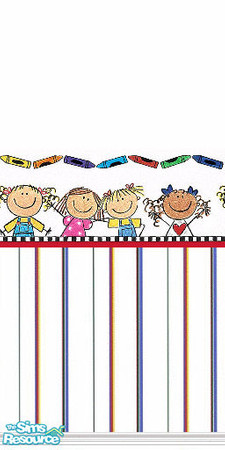 Sims 2 — KC_Red by Astarta — Wallset for kids.