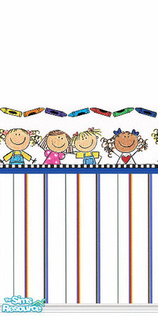 Sims 2 — KC_Blue by Astarta — A wallset for kids.