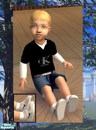 Sims 2 — Baby Calvin Klein Long Sleeved by sgoobysnacks — Calvin Klein T shirt with Long Sleeved undershirt....Tommy