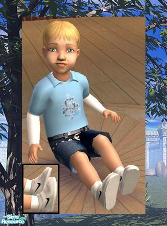 Sims 2 — Baby Shady Blue by sgoobysnacks — Shady Blue T shirt with Tommy Jeans and Nike trainers....Enjoy!