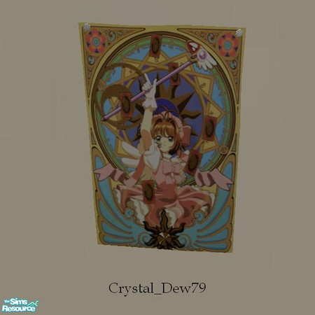 Sims 2 — Fourth Card Captor Sakura poster by Crystal_Dew79 — Poster representing Sakura from the anime Card Captor