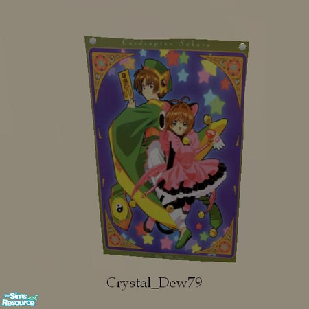 Sims 2 — Second Card Captor Sakura poster by Crystal_Dew79 — Poster representing Li Shaoran and Sakura from the anime