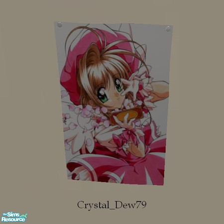 Sims 2 — First Card Captor Sakura poster by Crystal_Dew79 — Poster representing Sakura from the anime Card Captor Sakura.