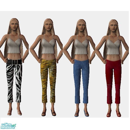 Sims 2 — YA capri by janicap — capri trousers for Young Adult