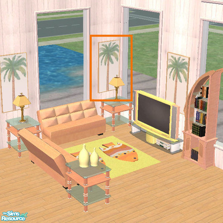 Sims 2 — Sunset Beach Painting by paulajedi — Sunset Beach Painting - palm tree