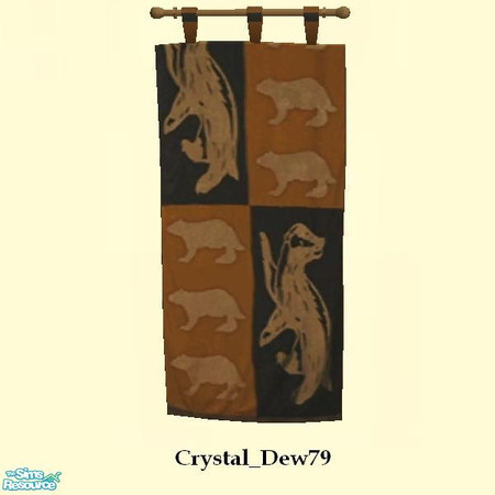 Sims 2 — Hufflepuff Tapestry 2 by Crystal_Dew79 — Tapestry for the Hufflepuff house