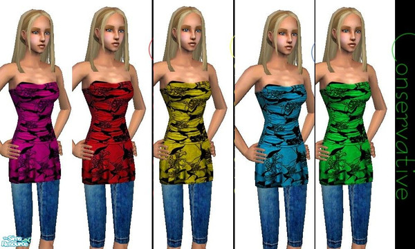 Sims 2 — Conservative Collection by c0nan21 — Requires Telamon's Sexy Micro Dress Mesh at MTS2