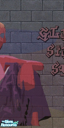 Sims 2 — Hangin' Mural - #2 of 3 by BlindHatred — Second of three panels that make the "Hangin'" mural. See my