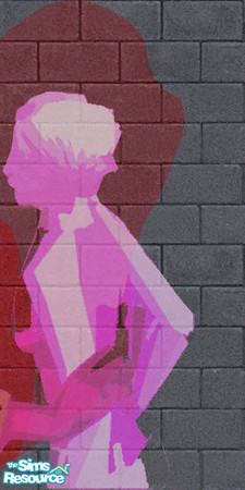 Sims 2 — First Kiss Mural - #3 of 3 by BlindHatred — The third of three panels that make "First Kiss" mural.
