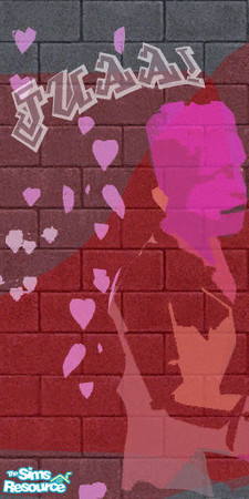 Sims 2 — First Kiss Mural - #2 of 3 by BlindHatred — The second of three panels that make "First Kiss" mural.