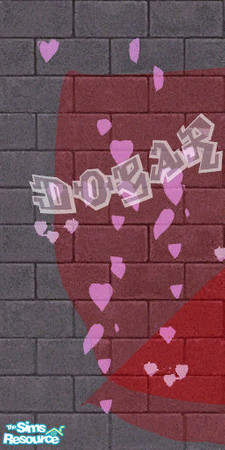 Sims 2 — First Kiss Mural - #1 of 3 by BlindHatred — The first of three panels that make "First Kiss" mural.