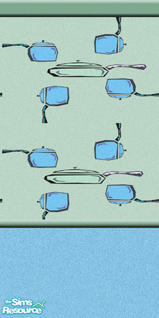 Sims 2 — Domestics 03 by KittenKiss — A wall from my Domestics set, great for cafe's and bars, shops or homes. Graphics