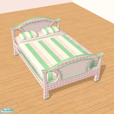Sims 2 — ChicaShab Pink Bed Frame by STP Carly — ChicaShab Pink bedroom set with that handpainted look.