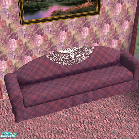 Sims 2 — Lavender & Lace Sofa by arenaria — Part of my \"Lavender and Lace\" Set. By Arenaria