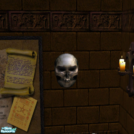 Sims 2 — A skull by arenaria — Hey, every Sim needs a skull hanging around right? Part of my "Wizard's Lair"