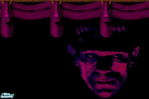 Sims 2 — Frankenstein Swag Gold Purple by Lorah — Frankenstein Swag Gold Purple. Three wall set in purple, blue, gold and
