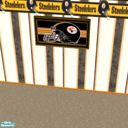Sims 2 — Pittsburgh Steelers Painting by paulajedi — Pittsburgh Steelers Dorm Room - Painting
