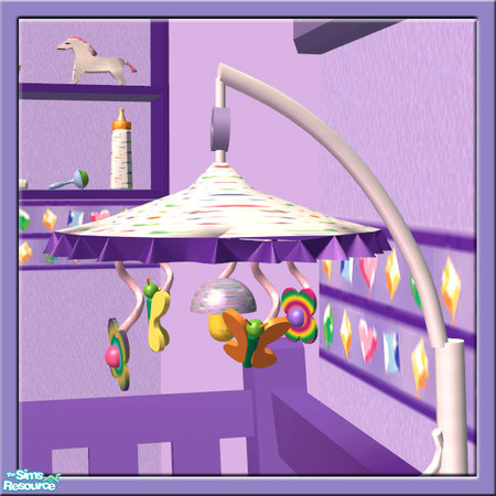 Sims 2 — Baby Mobile Happy Purple Nursery Set by cemre — ***IMPORTANT: "Baby Mobile" from Blossoms Nursery Set